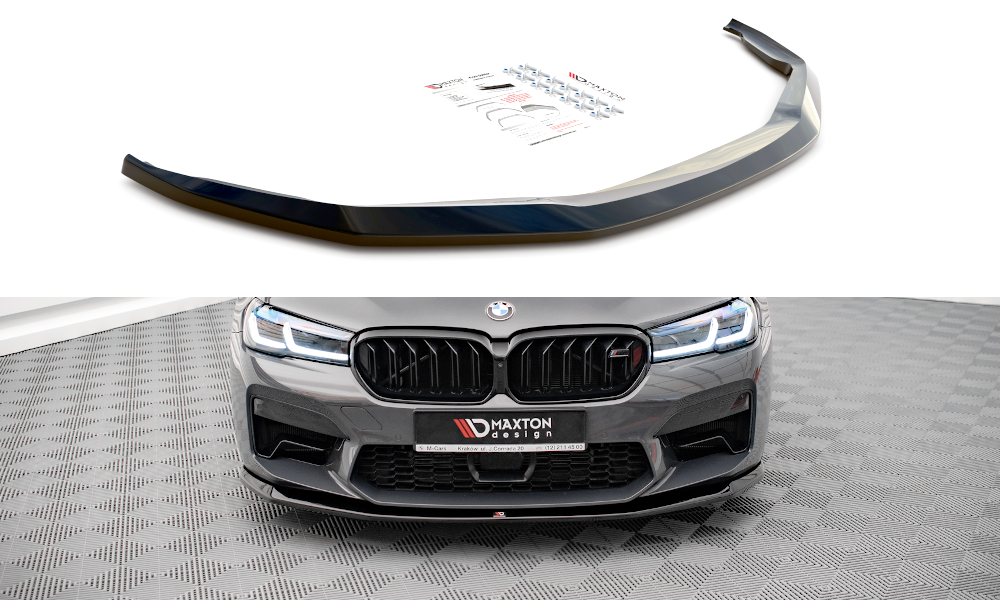 Спліттер BMW M5 F90 LCI (20+) елерон губа спідниці переднього бампера (V3)