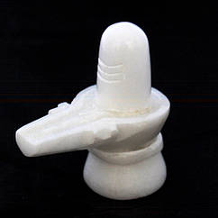Шивалингам — фігура з білого мармуру (7,5х7 см) — статуетки та фігури шилінг, лінгам