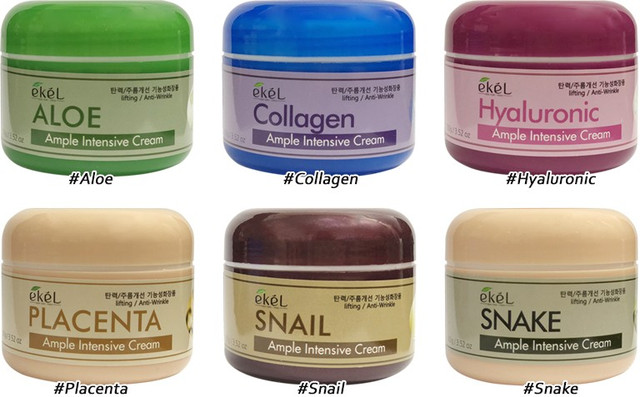 Види ампульних кремів для обличчя Ekel Ample Intensive Cream