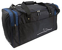 Прочная дорожная сумка 60л 62/35/28см Wallaby 430-2 черная с синим