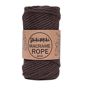 Еко шнур Shikimiki Rope 4mm, колір Шоколадний