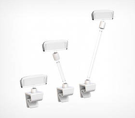 Універсальний тримач на кліпсі CL-CLIP довжина ніжки 50 мм білий