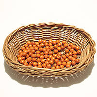 Дерев'яні намистини 8мм (100шт в упаковці) помаранчевого кольору