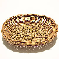 Дерев'яні намистини 8мм (100шт в упаковці) бежевого кольору