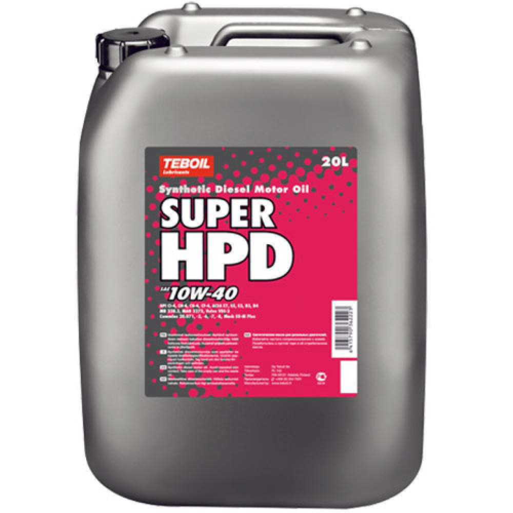 Масло моторне синтетичне "Super HPD 10W-40", 20л