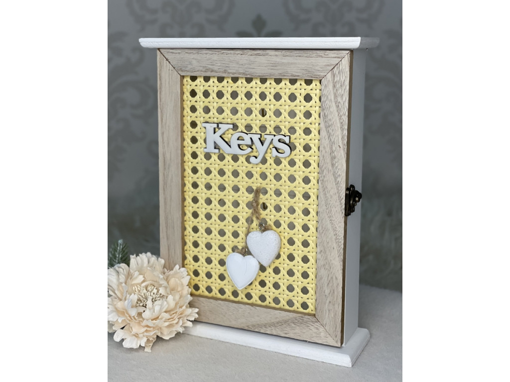 ❤️Вишукана дерев’яна закрита ключниця 6 гачків, фото 1