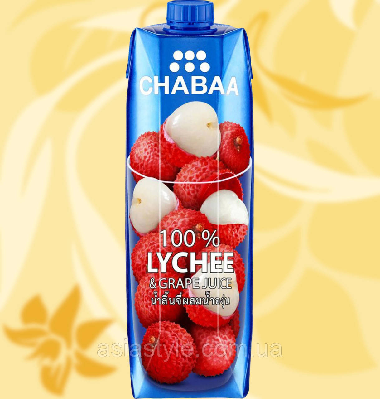 Сок личи, сік лічі, Lychee juice, Chabaa, 1л, Таїланд, АФ, Ч, фото 1