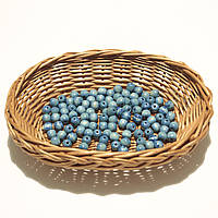 Дерев'яні намистини 8мм (100шт в упаковці) світло-джинсового кольору