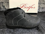 Шкіряні черевики в сірому кольорі на байці, Bistfor, фото 5