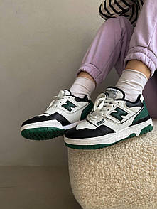 Кросівки жіночі білі New Balance 550 White Green Black (07130)