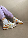 Кросівки жіночі білі з жовтим New Balance 550 White Yellow (08063), фото 7