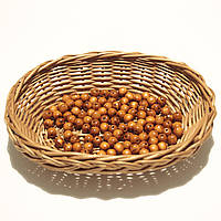 Дерев'яні намистини 8мм (100шт в упаковці) світло-коричневого кольору