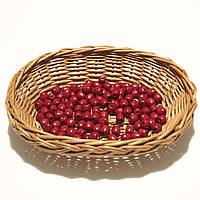 Дерев'яні намистини 8мм (100шт в упаковці) калинового кольору