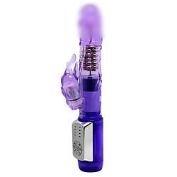 Вібратор зі стимулятором клітора Passionate Baron Vibrator Purple, 22х3 см.