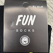 Шкарпетки чоловічі демісезонні спортивні бавовна Fun Socks, розмір 40-45, високі, асорті, 02137, фото 3