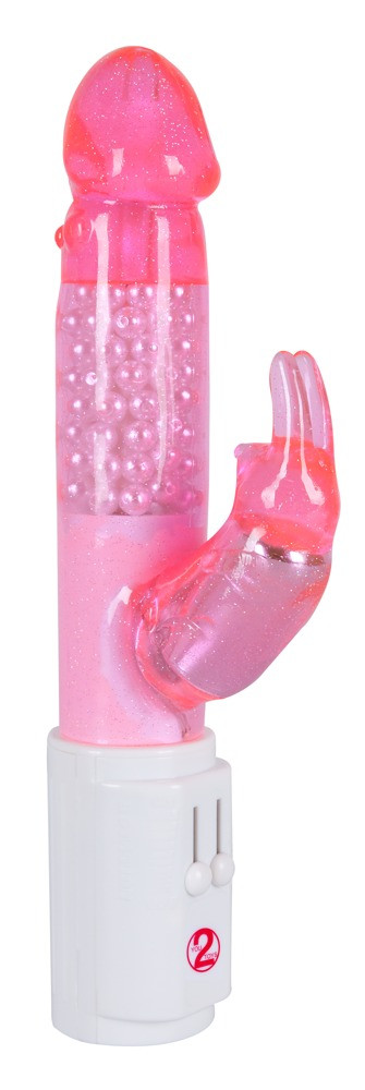 Rabbit-вібратор із функцією обертання You2Toys Sparkling Clear Rabbit, 25х4 см.