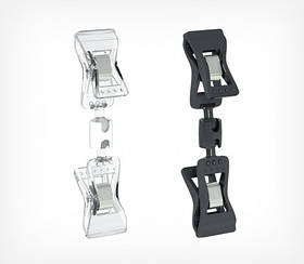 Універсальний тримач цінників на прищіпці малий FXS-DBL прозорий