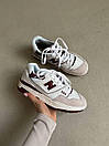 Кросівки жіночі білі з бордовим New Balance 550 Burgundy (07868), фото 10