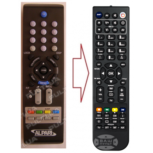 Пульт для телевізора ALPARI 21GA100PF (аналог), фото 1