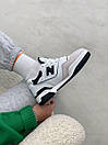 Кросівки жіночі білі з чорним New Balance 550 White Black (07816), фото 6