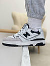 Кросівки жіночі білі з чорним New Balance 550 White Black (07816), фото 8