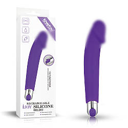 Вібратор для точки G Rechargeable IJOY Silicone Dildo Purple, 16,5х2,8 см.