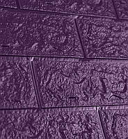 Lb 3д панель самоклейна для стін коридору м'яка декоративна 3D-моклейка шпалери під фіолетову цеглу