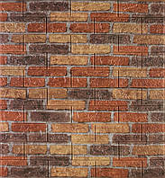 Al Панель 3D самоклейка стінова м'яка самоклейна декор 3д вологостійкі шпалери під бежево-червона екатеринославська цегла