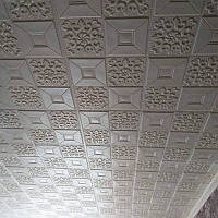 Al 3D панель декоративна м'яка самоклейна для стелі на стіну в спальню 3д самоклейка біла орнамент 700x700x5мм