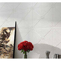 Al 3D панель декоративна м'яка самоклейна для стелі на стіну 3д самоклейка біла піраміда 700x700x4.5 мм