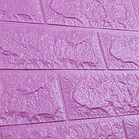 Al 3Д панель стінна самоклейна для кухні декор 3D м'які шпалери для стін під цеглу фуксія 700x770x7 мм