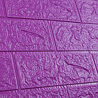 Al 3Д панель стінна самоклейна для кухні декор 3D м'які шпалери для стін під цеглу фуксія 700x770x3 мм