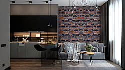 Al 3д панель самоклейна для стін коридору м'яка декоративна 3D-моклейка шпалери під зістарену екатеринославську цеглу