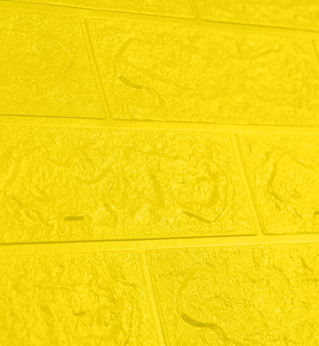 Go 3D панель стінова м'яка самоклейна декор 3д для ванної самоклейки шпалери під жовту цеглу 700x770x5мм