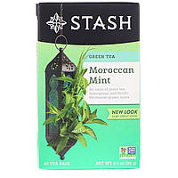 Зеленый чай Stash Tea, , марокканская мята, 20 чайных пакетиков, 0,9 унции (26 г) - Оригинал
