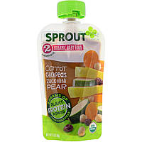 Детское пюре Sprout Organic, Детское питание, этап 2, морковь, нут, цуккини и груша, 99 г - Оригинал