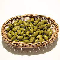 Бусини дерев'яні 20*11мм бочечки (дерев'яні намистини 100шт в уп) оливковий