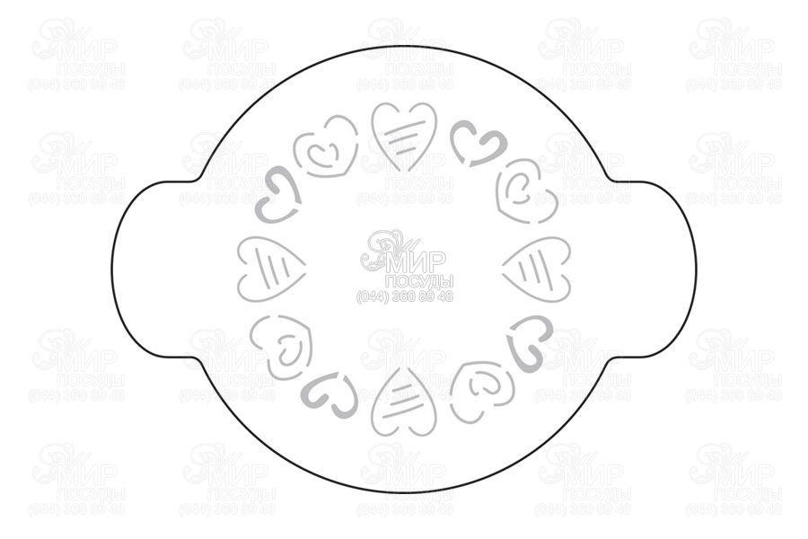 Martellato Трафарет для Декорування Серця 20см 40W175 — Купити