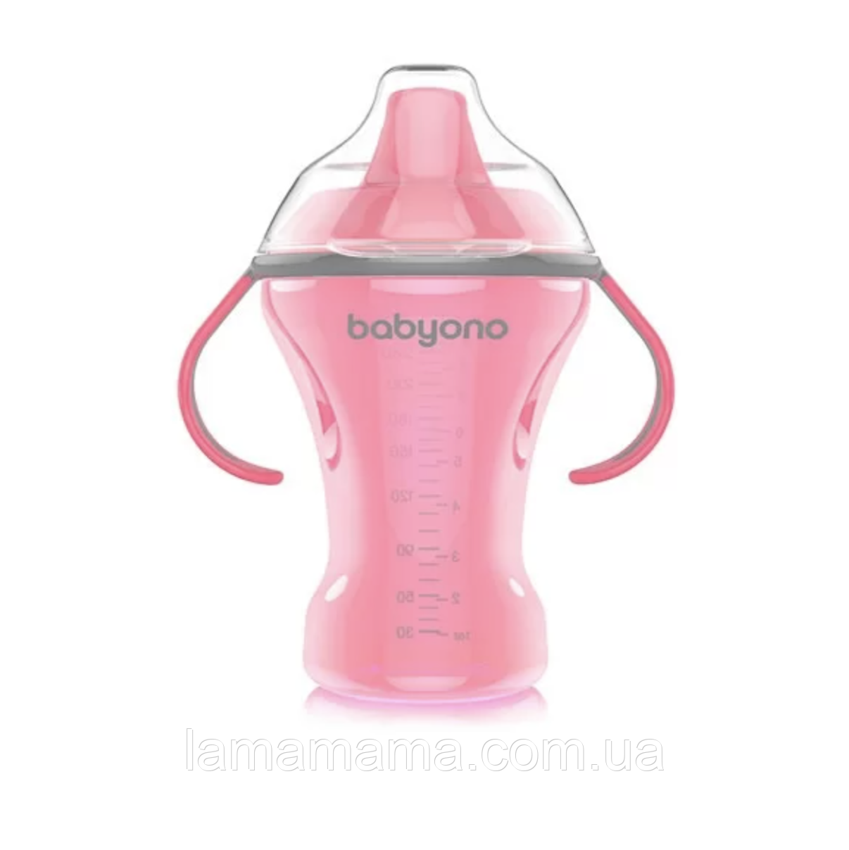 Поильник непроливайка с твердым носиком 260 мл NATURAL NURSING розовая BabyOno
