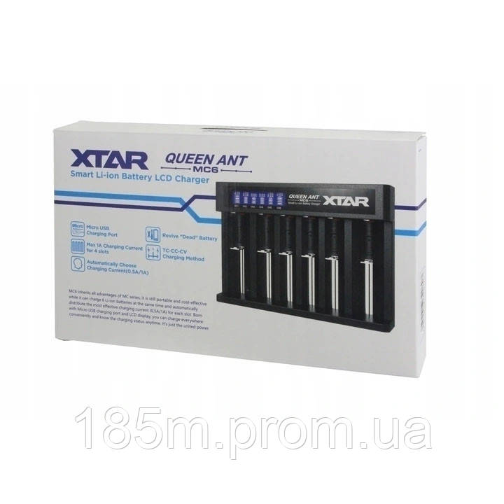 XTAR MC6 1-6 элементов Li 2xUSB 14500-32650 0,25/0,5/1А - фото 3 - id-p1585151905