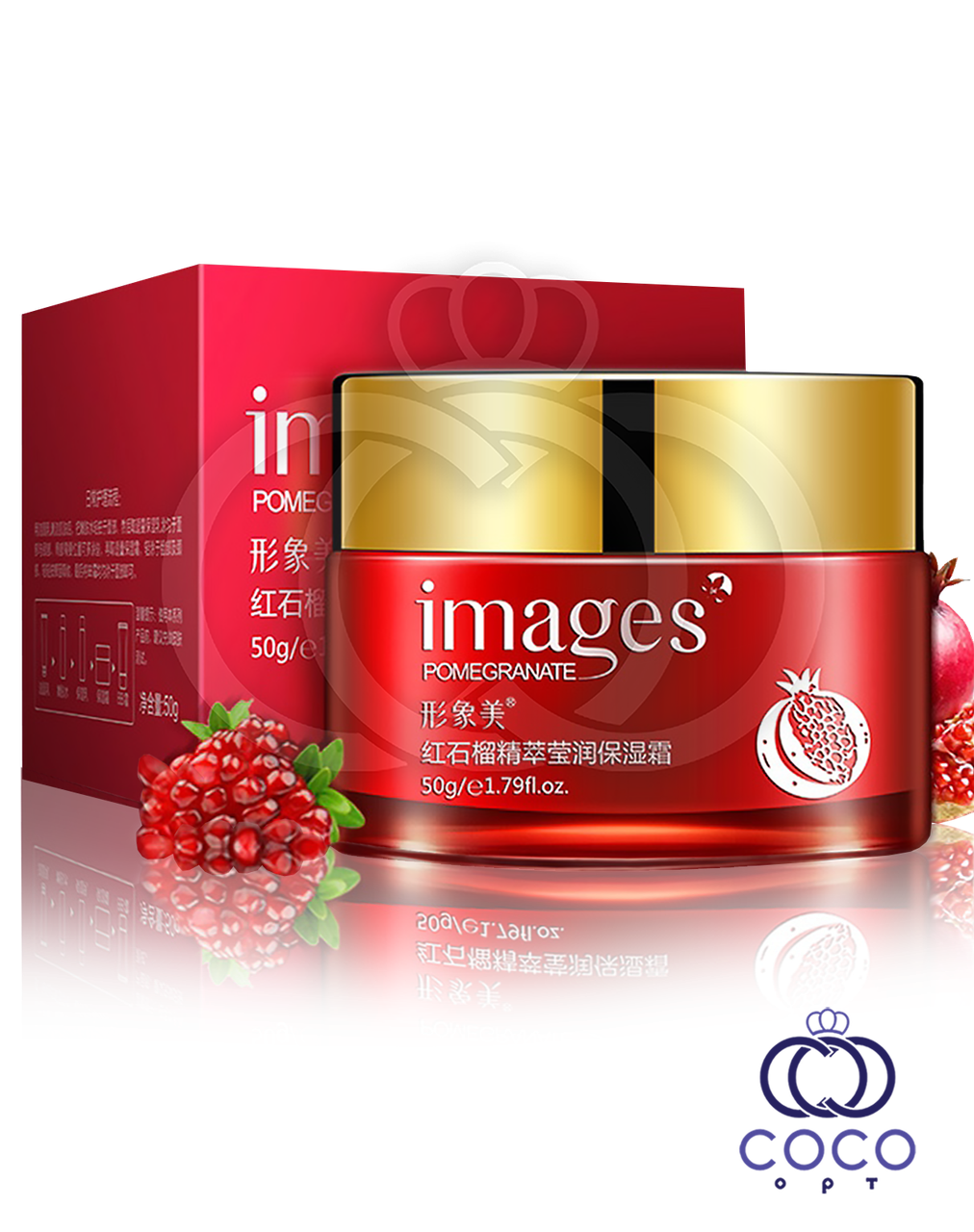 Антивіковий крем для обличчя з екстрактом граната Images Red Pomegranate Fresh Cream 50 г, фото 1