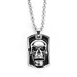 Чоловічий кулон череп у оправі прикрашання біжутерія хром ланцюжок із кулоном, фото 3