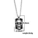 Чоловічий кулон череп у оправі прикрашання біжутерія хром ланцюжок із кулоном, фото 2