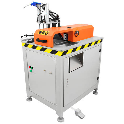 Торцювальний верстат з пневмоприводом для різання алюмінієвого профілю під кутом 45 градусів TM-SAP45-450, фото 1