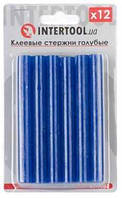 Комплект клейових стрижнів блакитних 11,2*100 (12шт.) INTERTOOL RT-1052