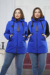 Куртки жіночі демісезонні з сьемными рукавами розміри 56-66