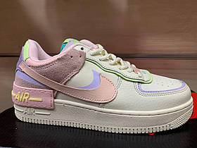 Жіночі кросівки Nike (Найк) Air Force 1 Shadow Pink/Blue/Beige