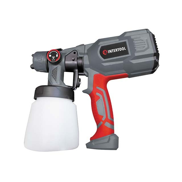 Краскопульт електричний для фарбування HVLP 550 Вт 400 мл/хв INTERTOOL DT-5055 пістолет для штукатурки