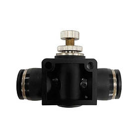 З'єднання цангове пряме з регулятором, для поліуретанових та ін. шлангів 10*10 мм INTERTOOL PT-2398