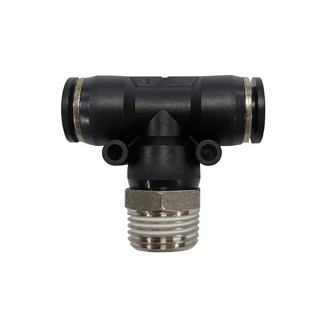 З'єднання цангове Т-подібне для поліуретанових та ін. шлангів 6*6 мм, 1/4“ зовн. різьба INTERTOOL PT-2351